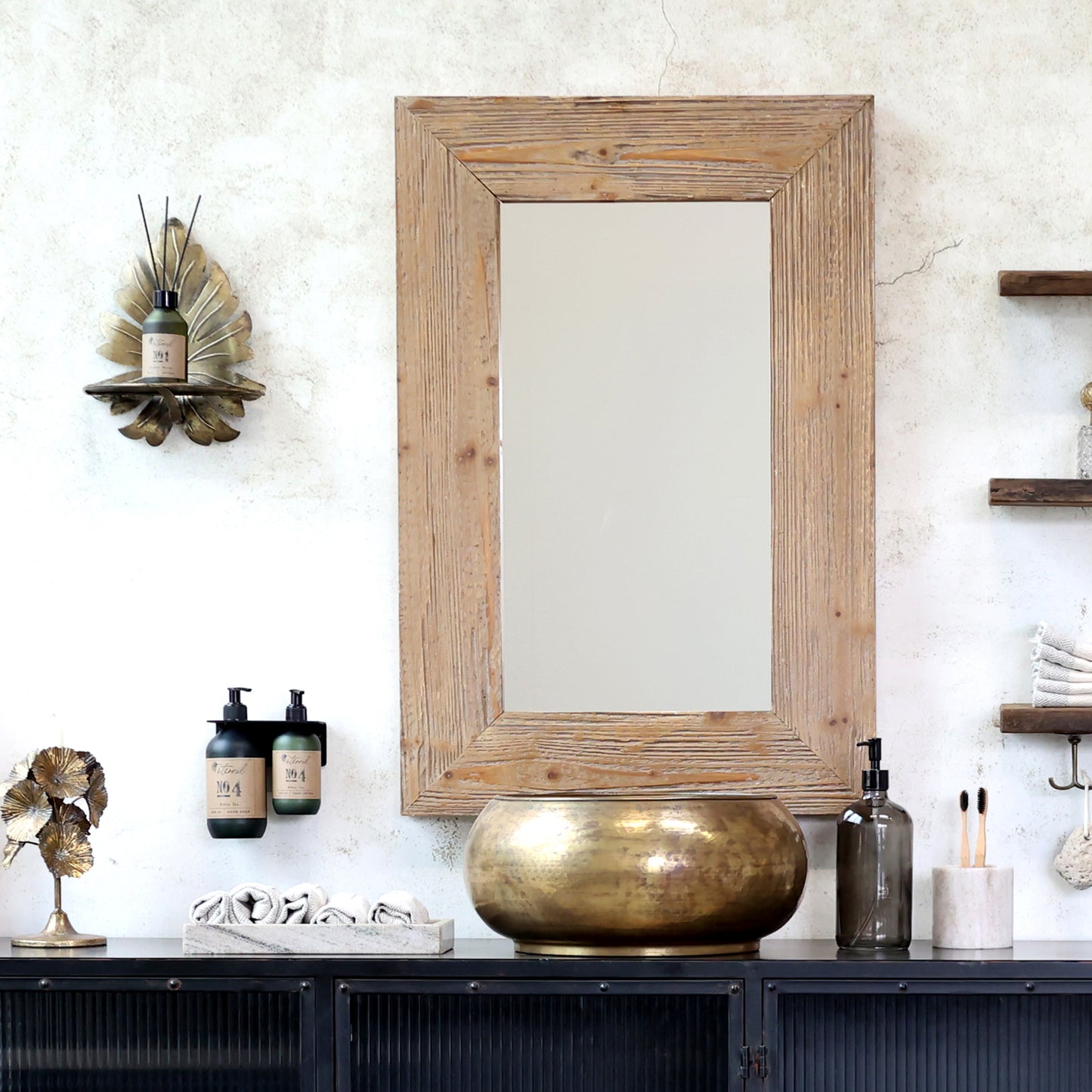 Mirror in Recycled Wood