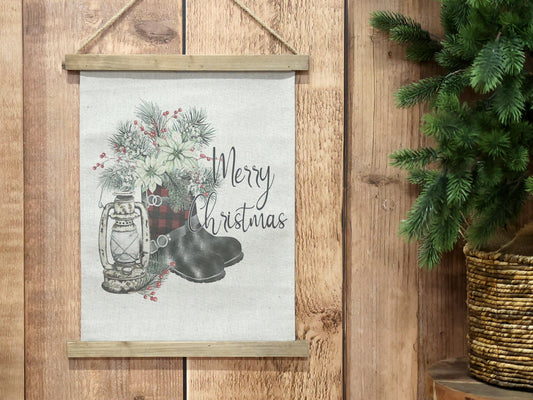 Christmas canvas wall hanging