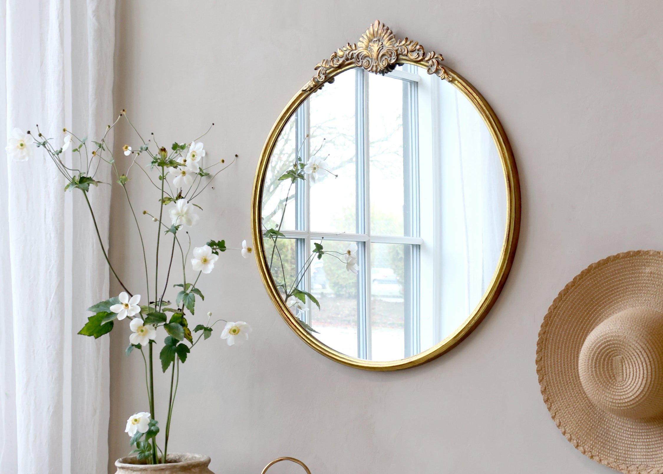 Mirror with decor edge H66cm - Generosa Home & Living