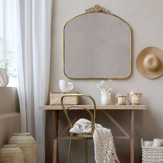 Mirror with decor edge H90cm
