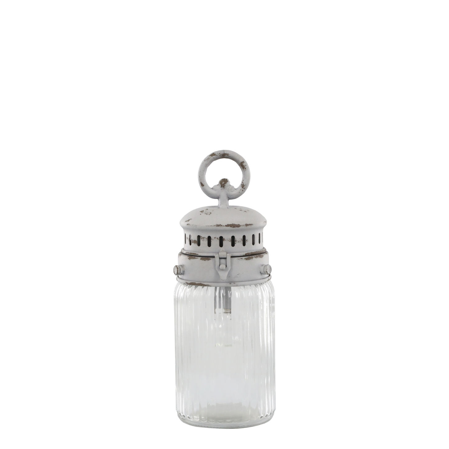 French Stable Lantern- Antique White H30/D11 - Generosa Home & Living