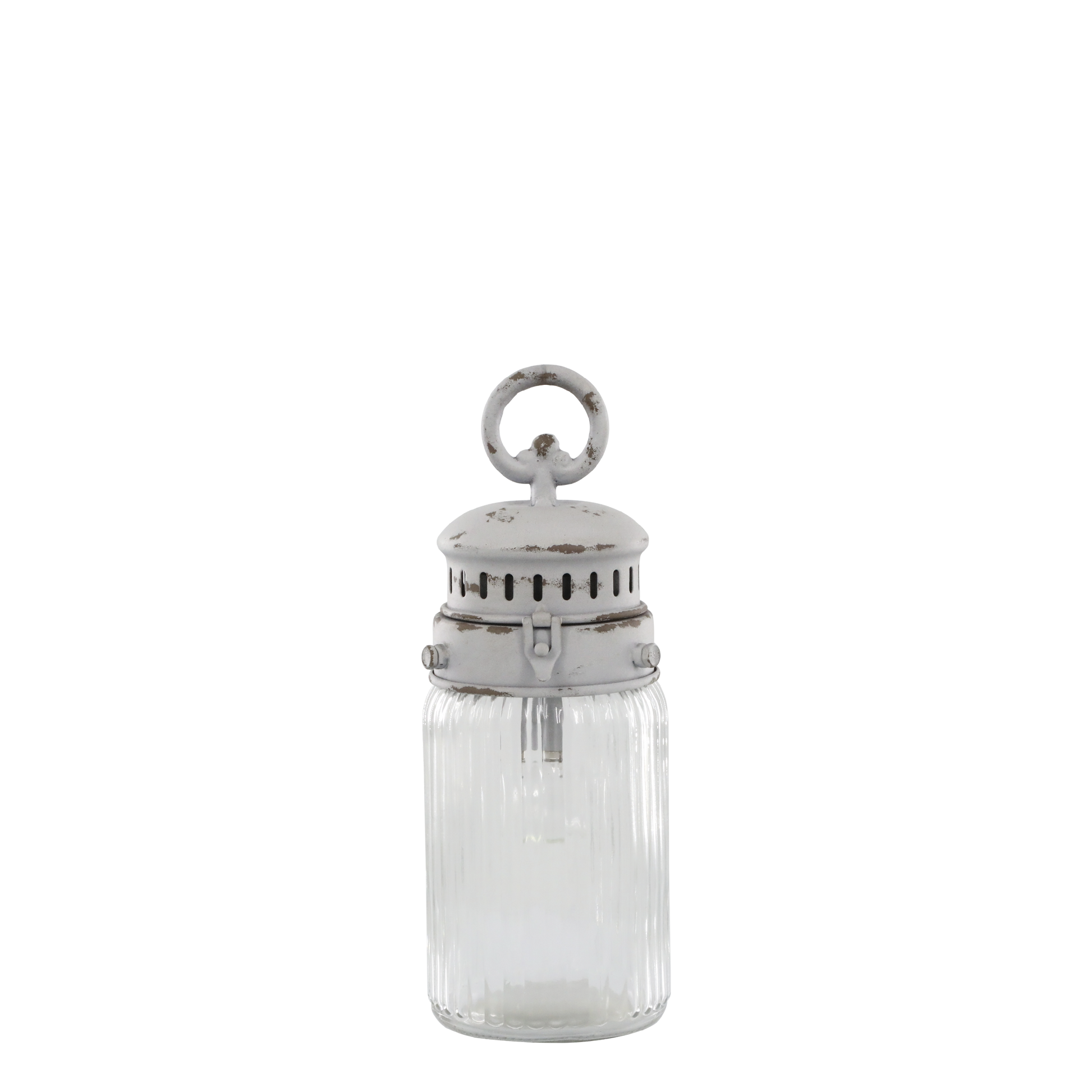 French Stable Lantern- Antique White H30/D11 - Generosa Home & Living