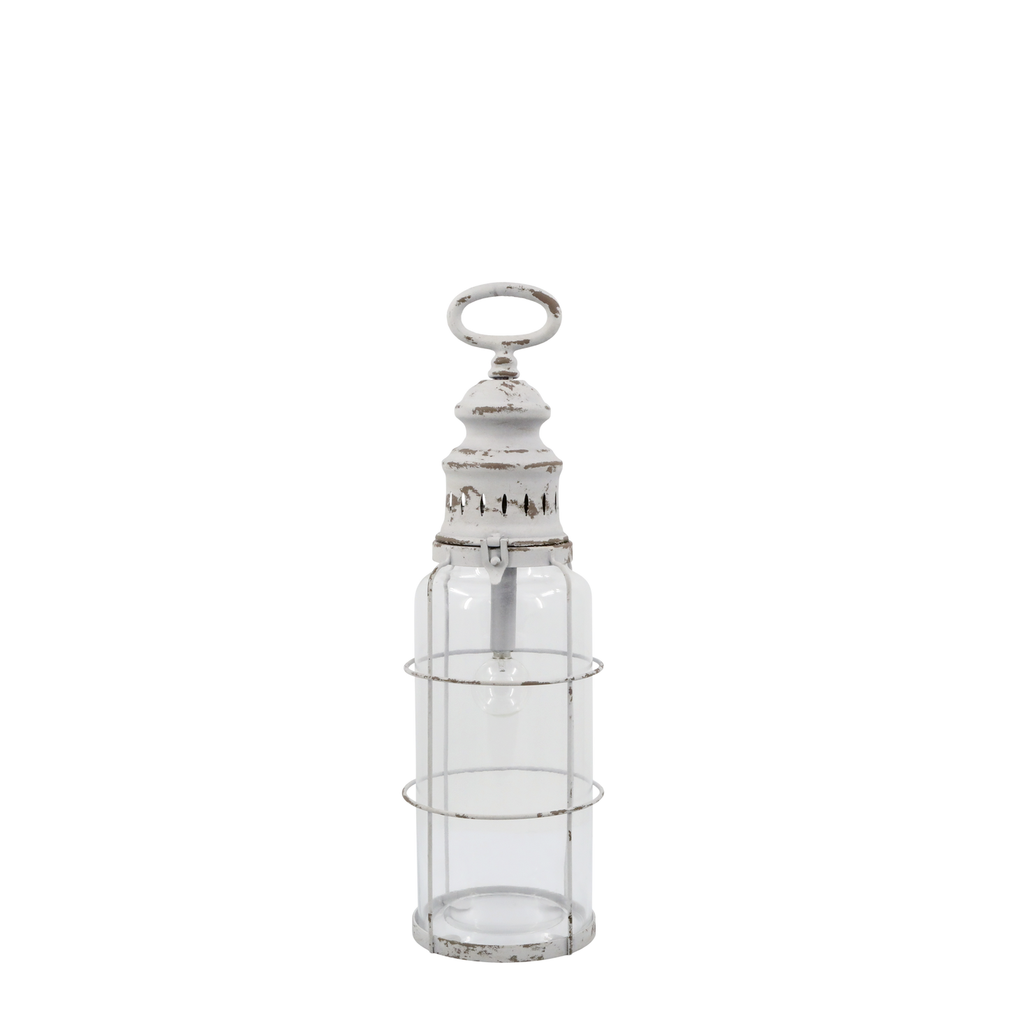 French Stable Lantern- Antique White H42/D12 - Generosa Home & Living