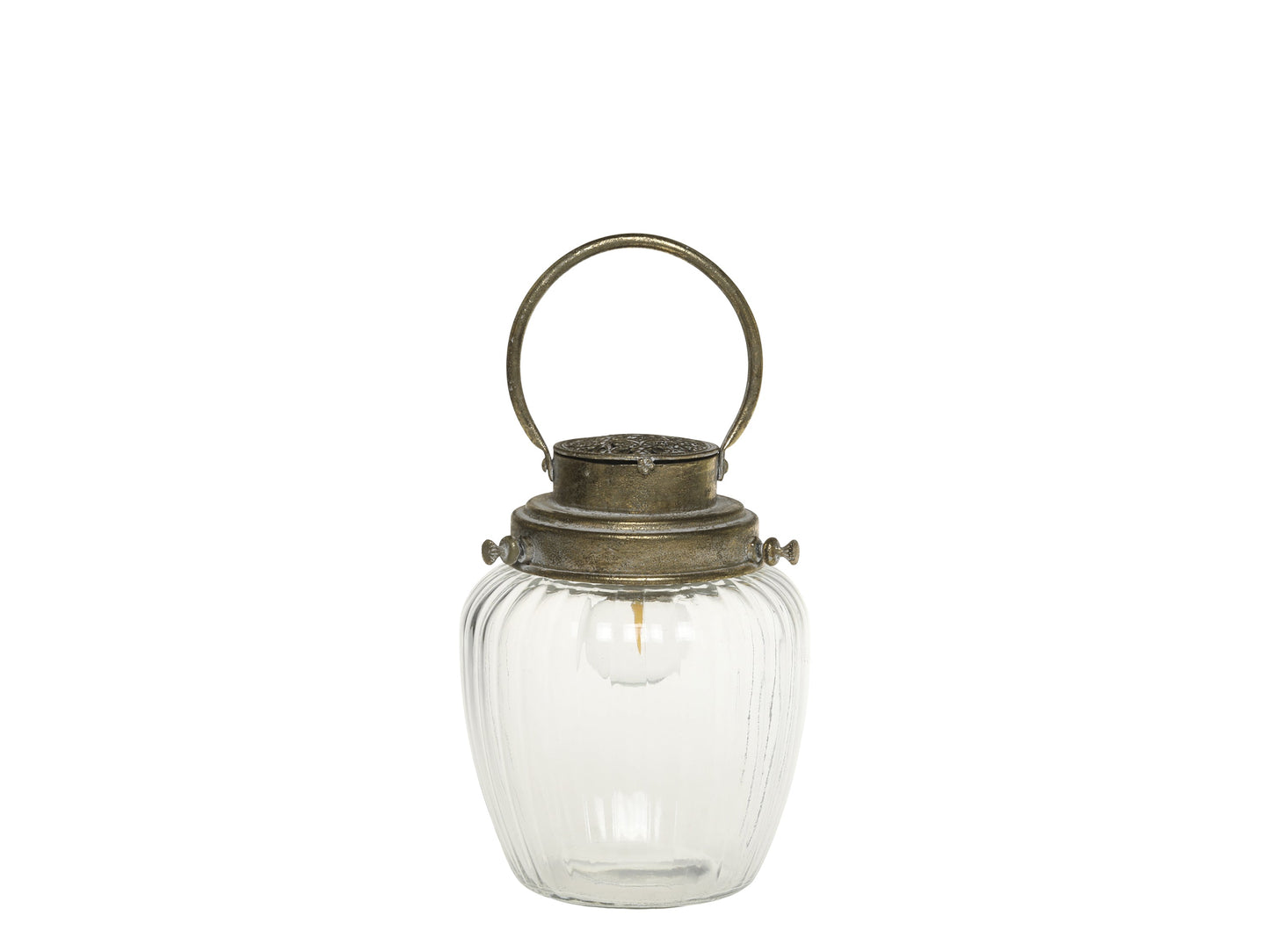 French stable Lantern -Antique Brass Finish H29/D15cm (only 1 left!)
