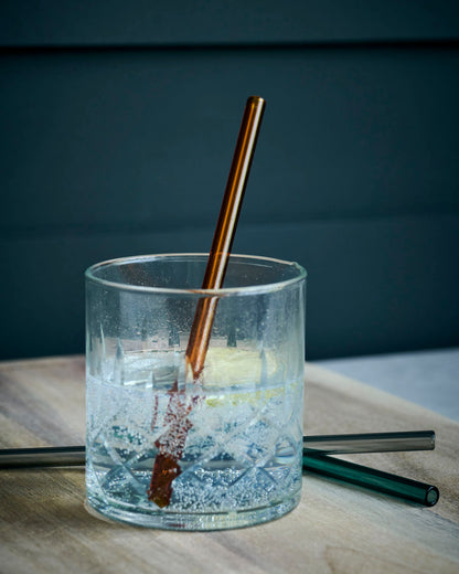 Glass Straws including Cleaner /multi coloured