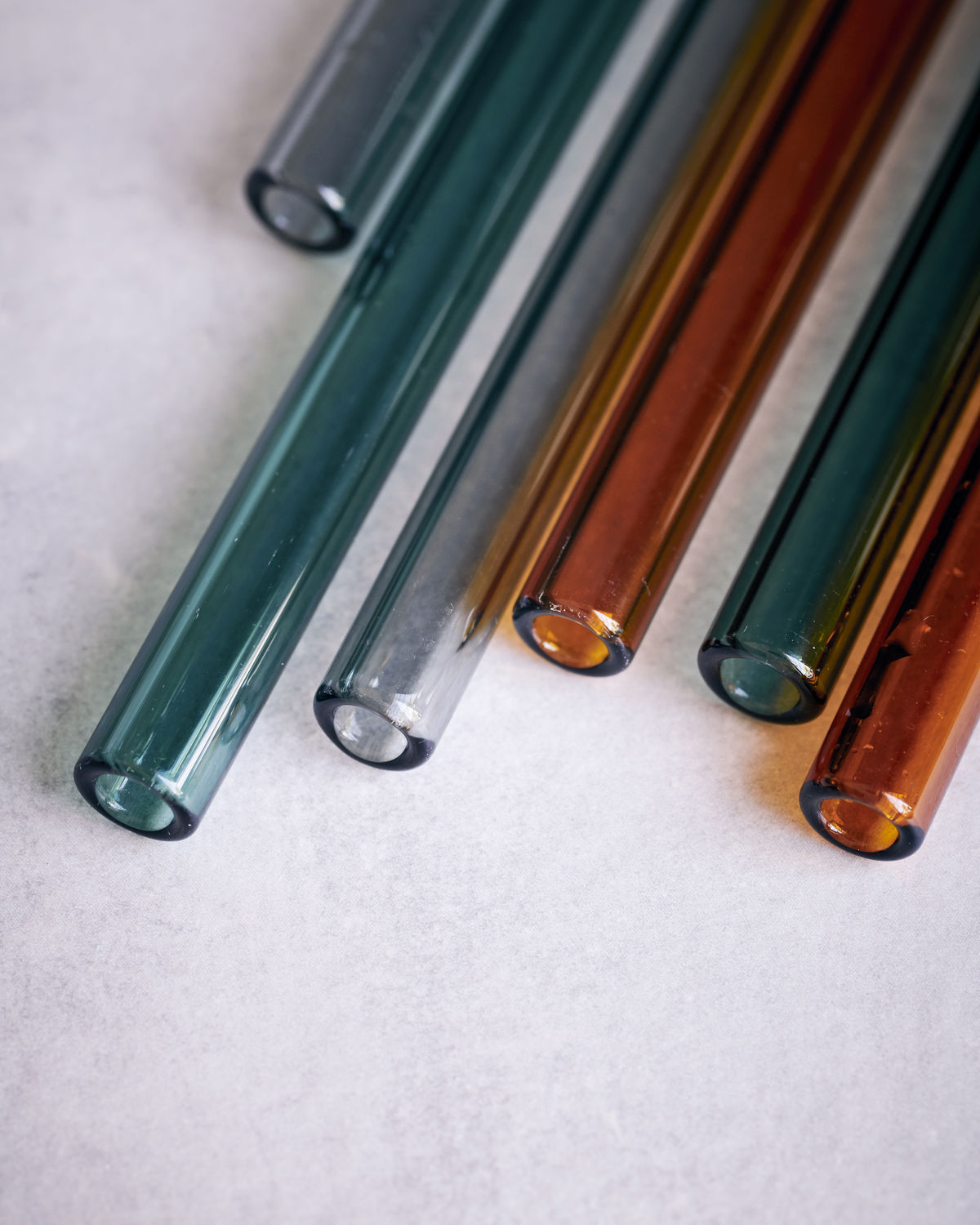 Glass Straws including Cleaner /multi coloured