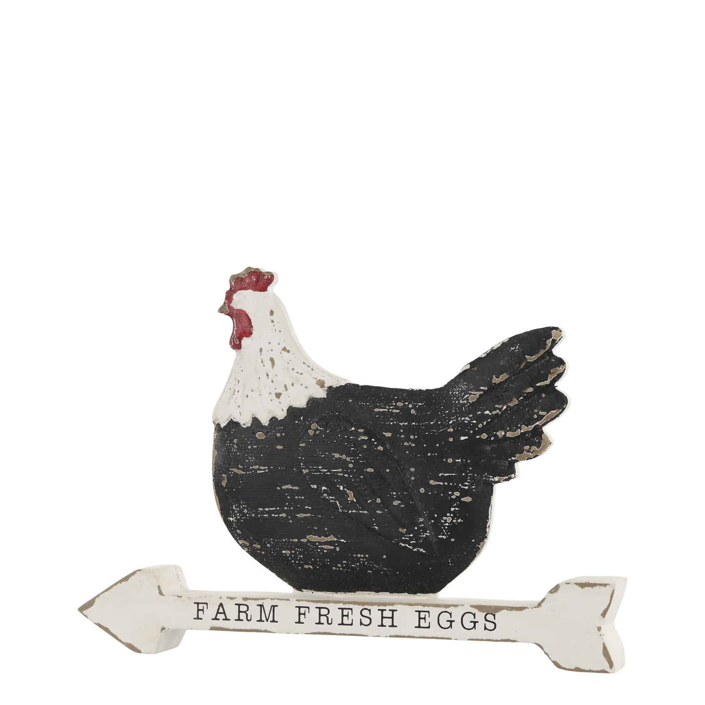 Hen with text