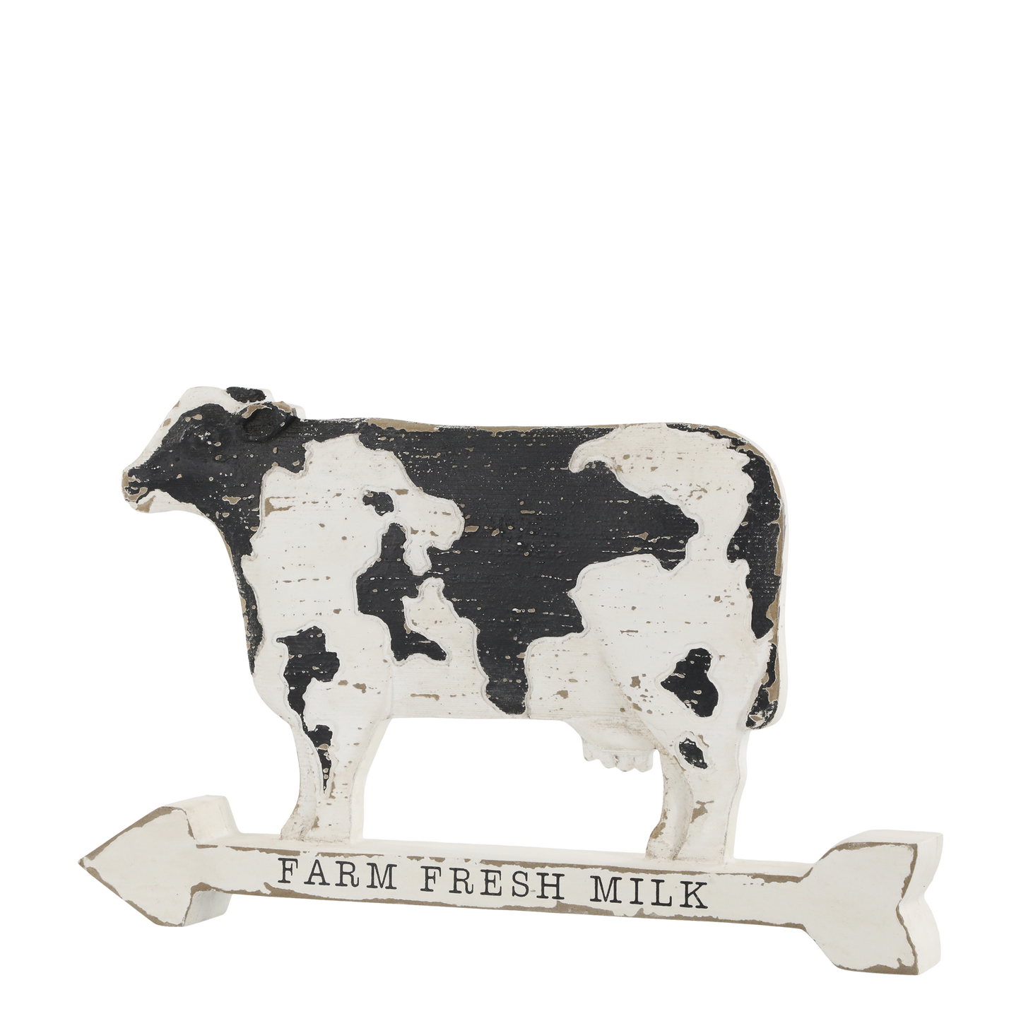 Cow with text
