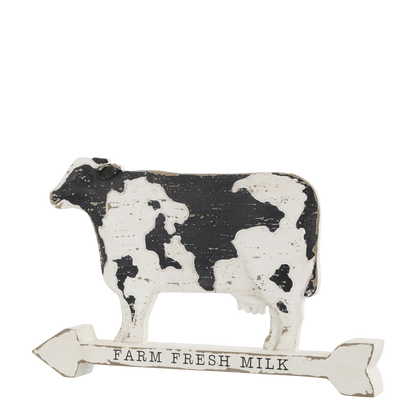 Cow with text