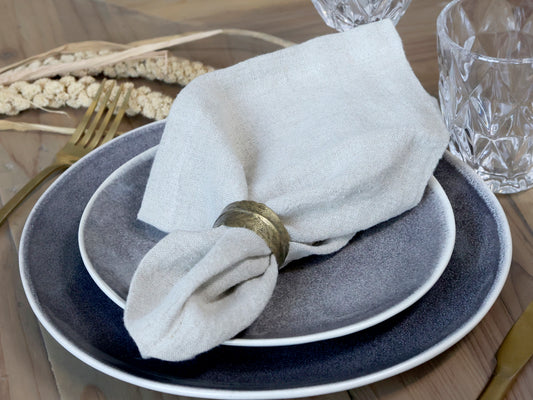 Napkin Ring with Leaf set of 4