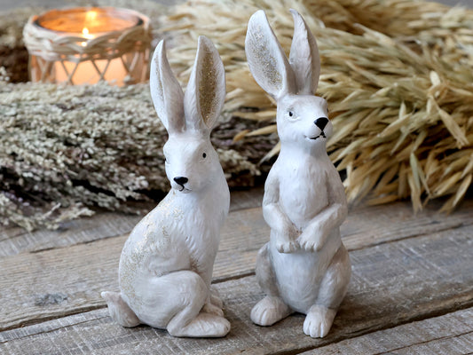 Rabbits with Glitter set of 2 - Generosa Home & Living