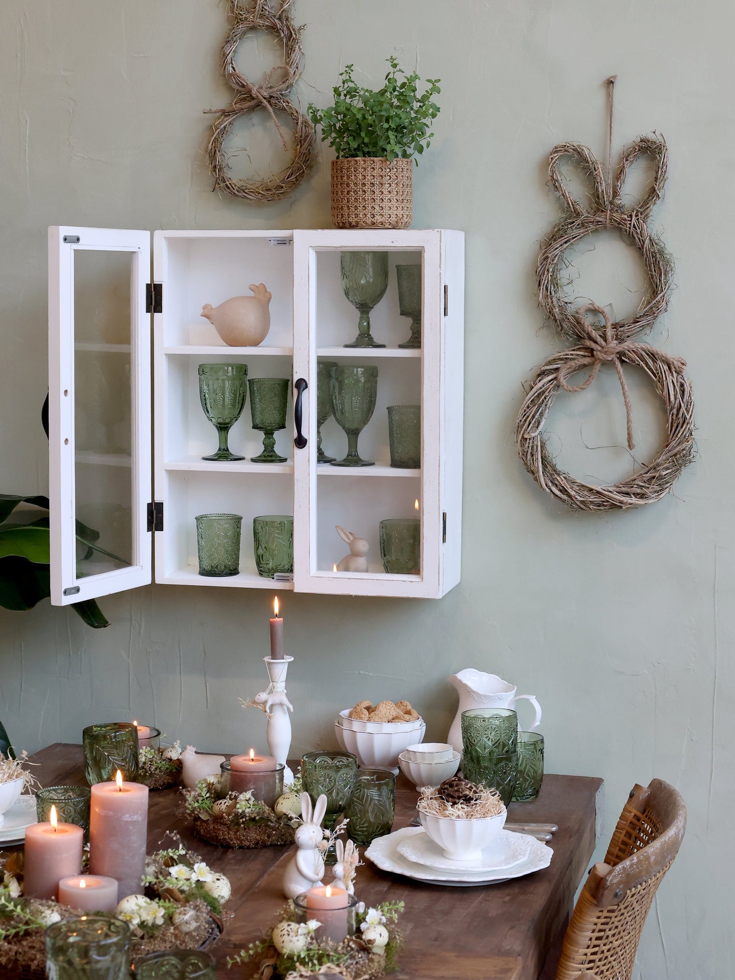 Wicker Wall hanging -Rabbit H41cm