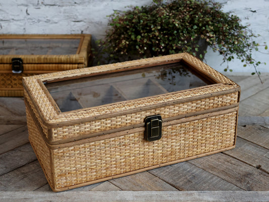 Wicker Box with 4 Compartments