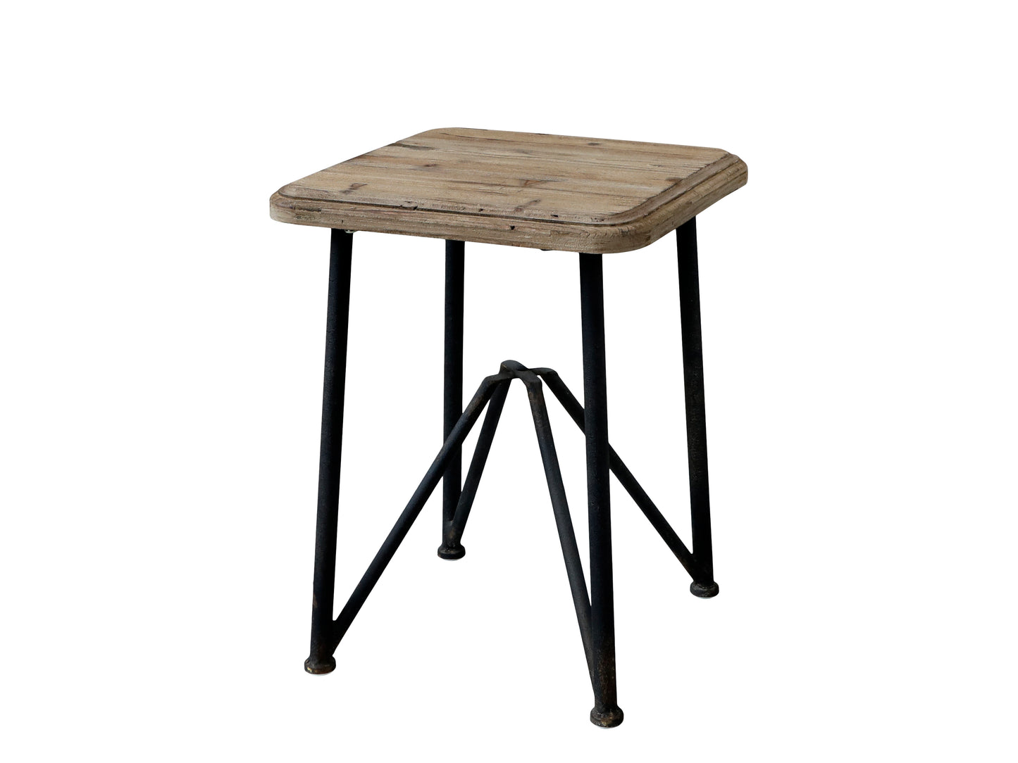 Side Table with Wooden Tabletop