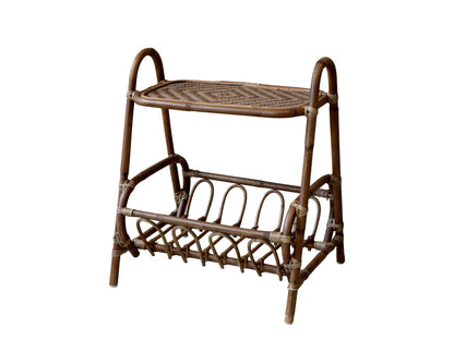 Rattan Table with Shelf