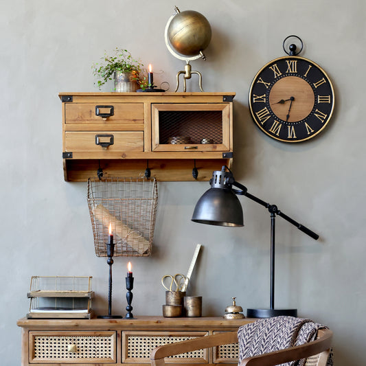 Shelf with 2 drawers & 3 Hooks