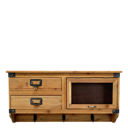 Shelf with 2 drawers & 3 Hooks