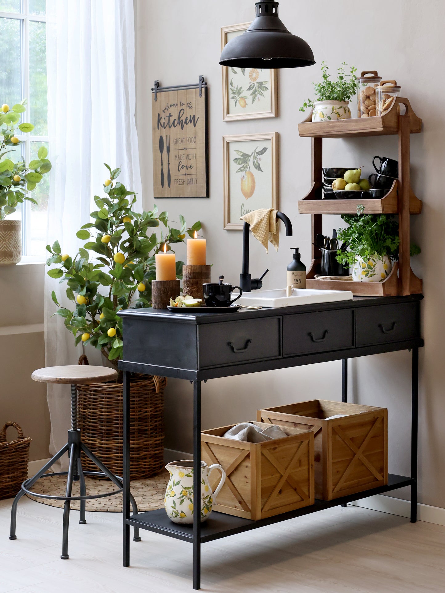 Grimaud Shelving Unit w/3 shelves