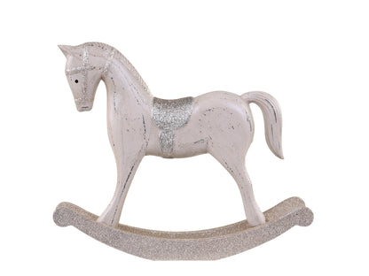 Rocking Horse with Glitter H23cm