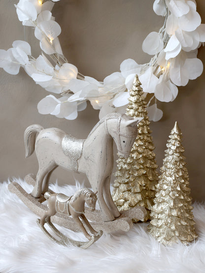 Rocking Horse with Glitter H23cm