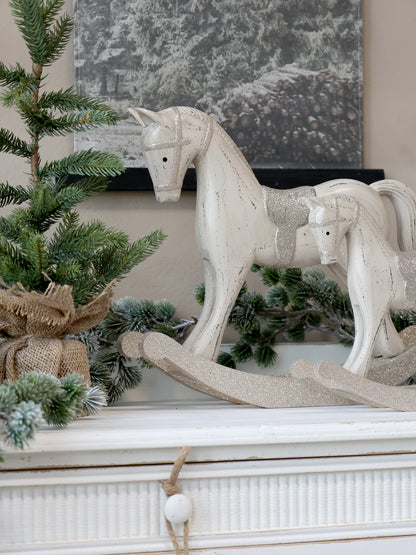 Rocking Horse with Glitter H23cm