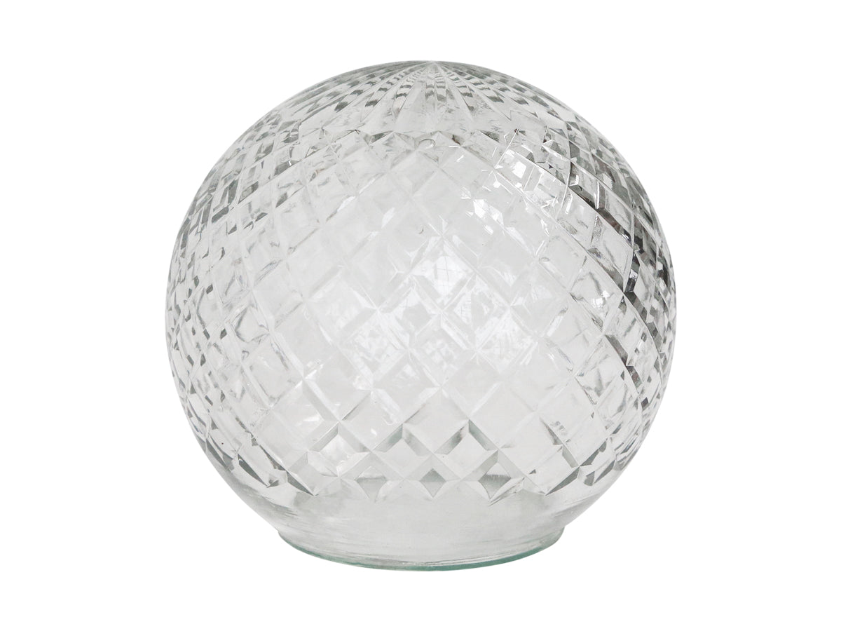 Glass ball with diamond cut