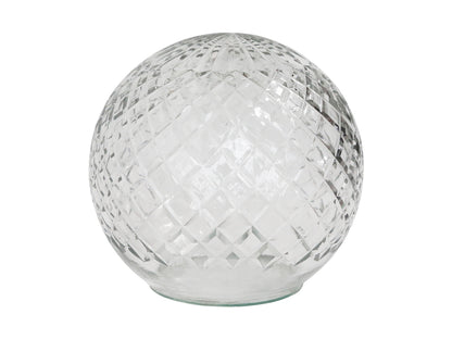 Glass ball with diamond cut