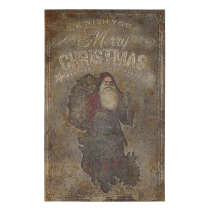 Vintage Sign with Santa - Generosa Home & Living