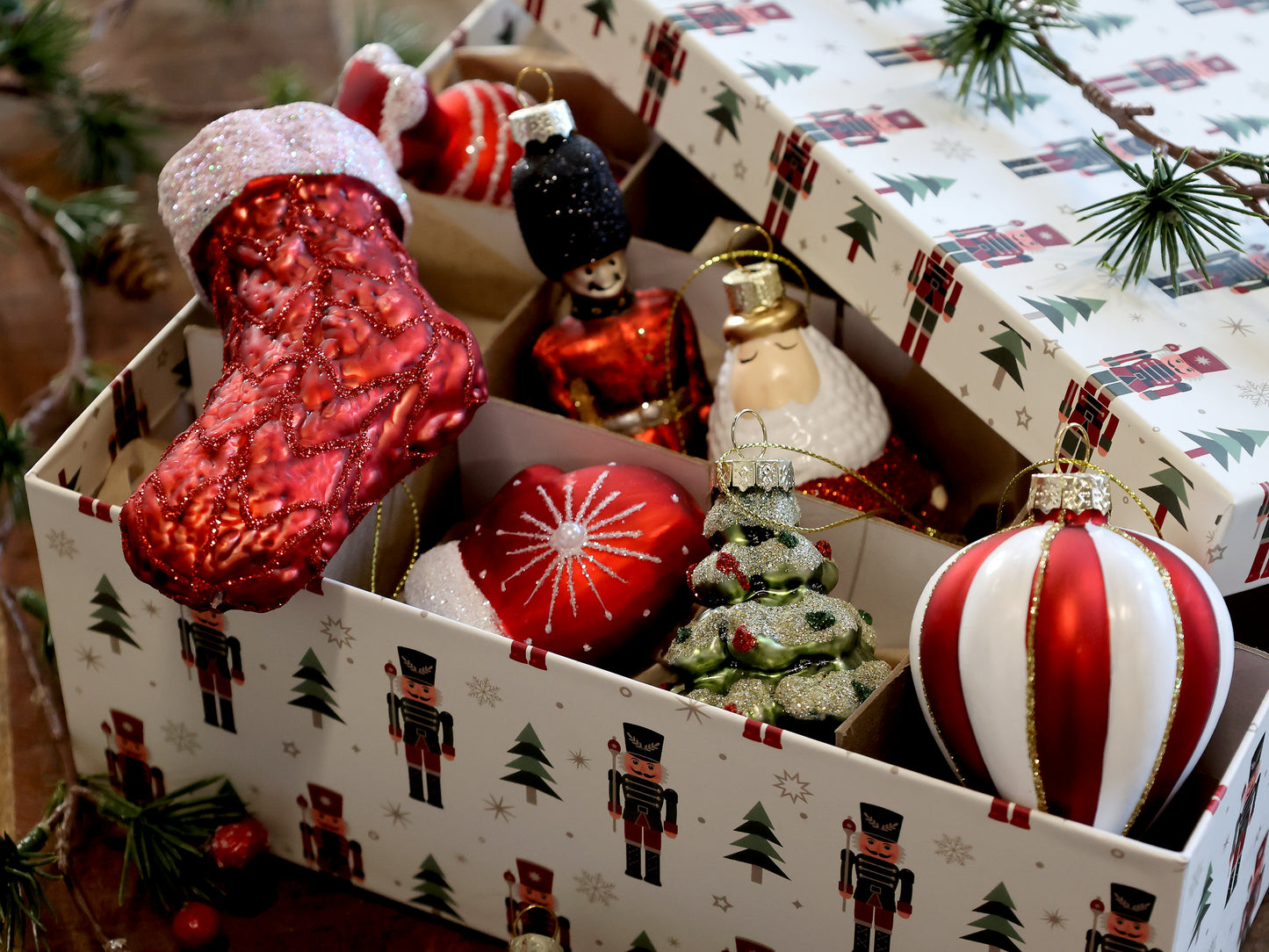 Christmas Motif Boxes,  Nutcrackers Set of 3 - Generosa Home & Living
