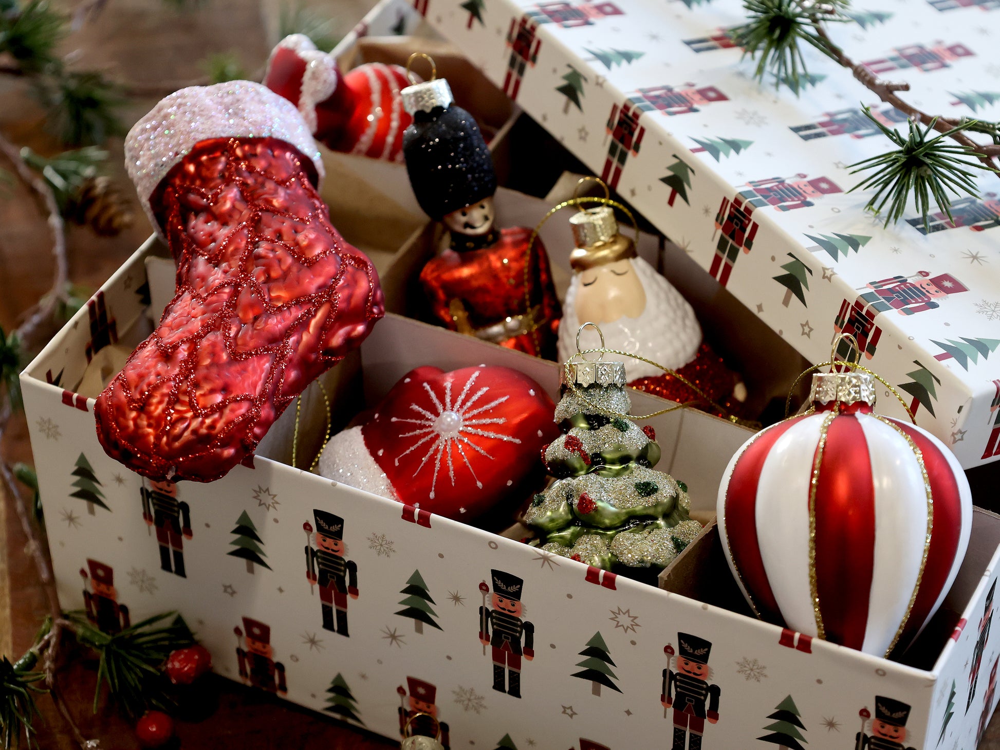 Christmas Motif Boxes,  Nutcrackers Set of 3 - Generosa Home & Living