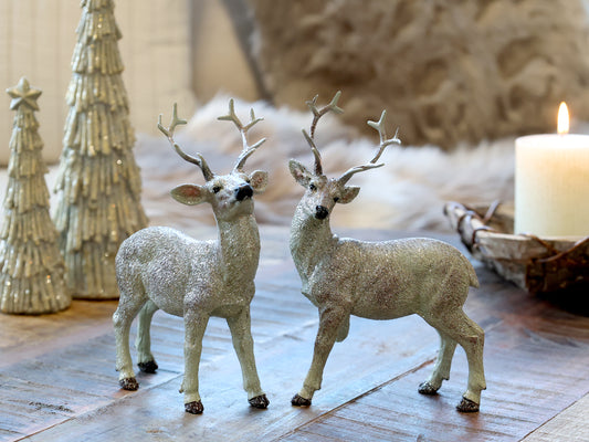 Reindeer with Glitter Set of 2 (only 2 left!) - Generosa Home & Living