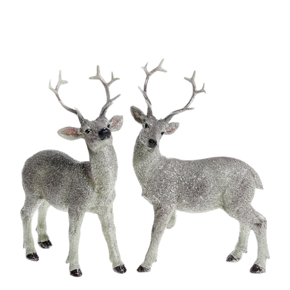 Reindeer with Glitter Set of 2 (only 2 left!) - Generosa Home & Living