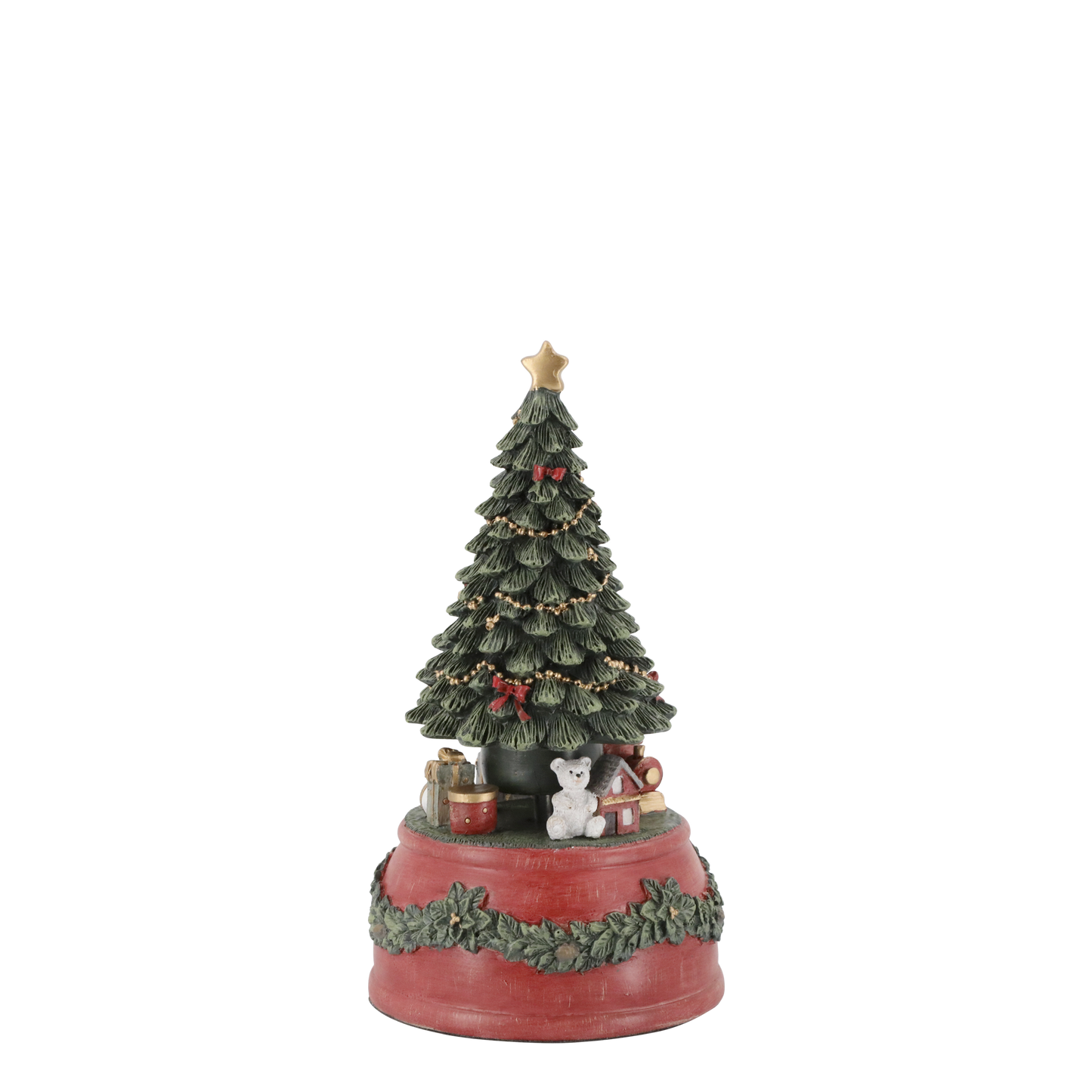 Noël Music Box Christmas Tree H18.5cm Cherry