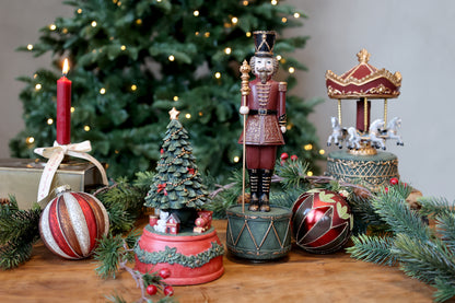 Noël Music Box Christmas Tree H18.5cm Cherry
