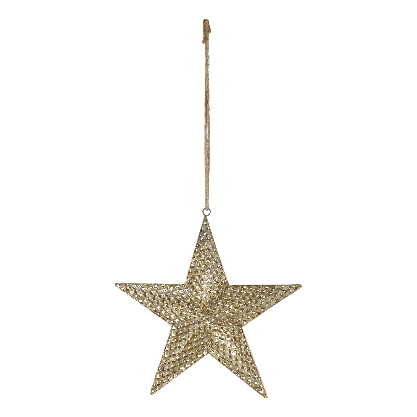 Decorative star hanging ornament on a white background