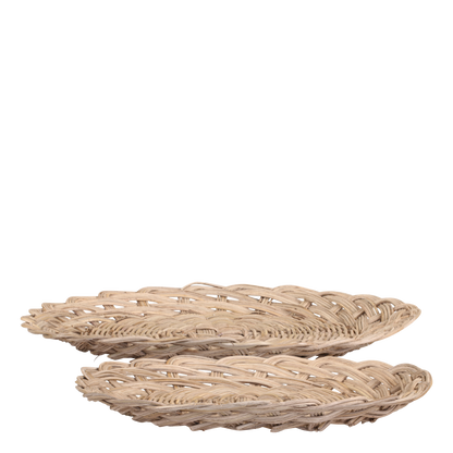 Rattan Braided Trays set of 2