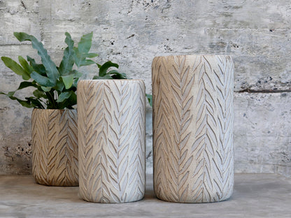 Vase with Leaf pattern 26cm