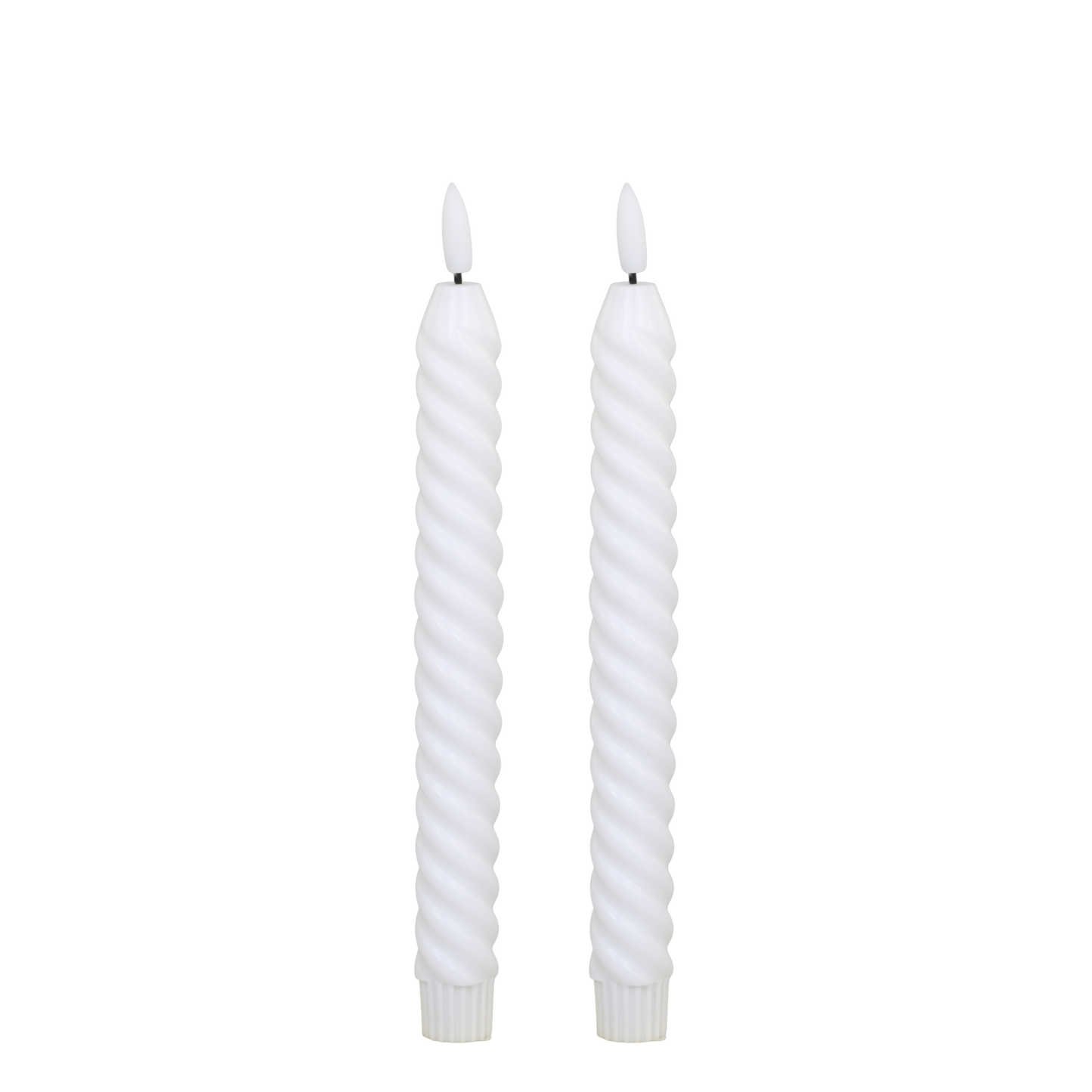 LED Dinner Candle  twisted set of 2 pcs