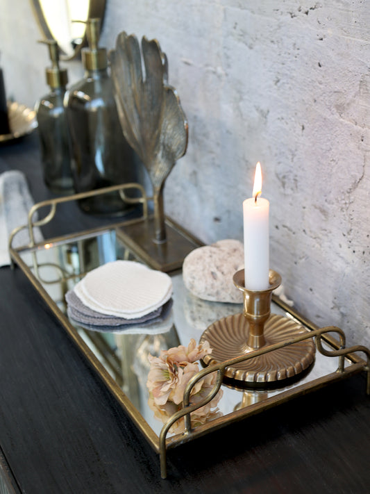 Mirrored Tray with handles L47.5