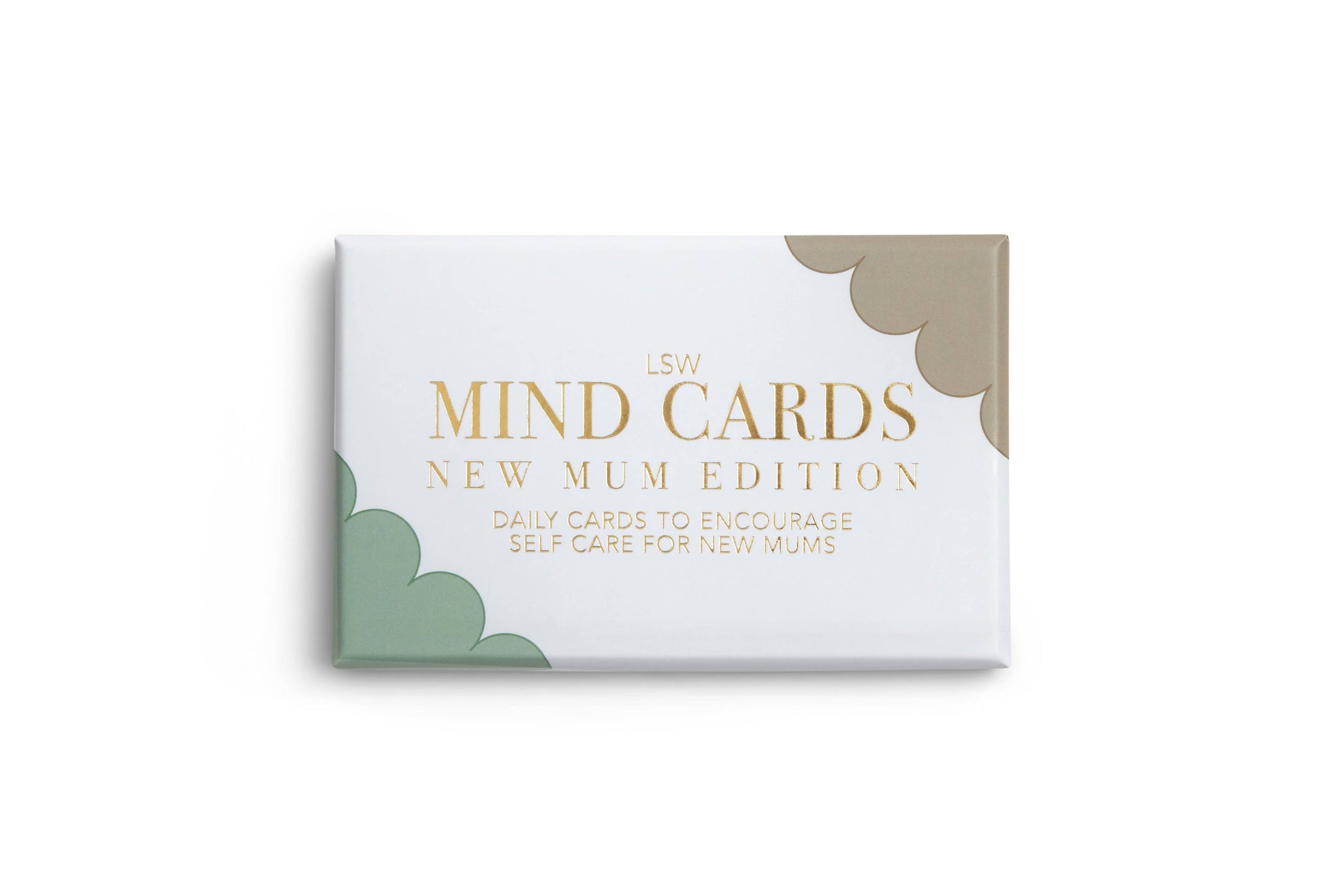 Pack of 'MIND CARDS New Mum Edition' on a white background