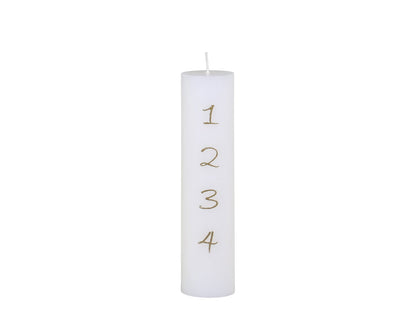 Advent Candle with Gold Numbers 1-4 - Generosa Home & Living -  - 