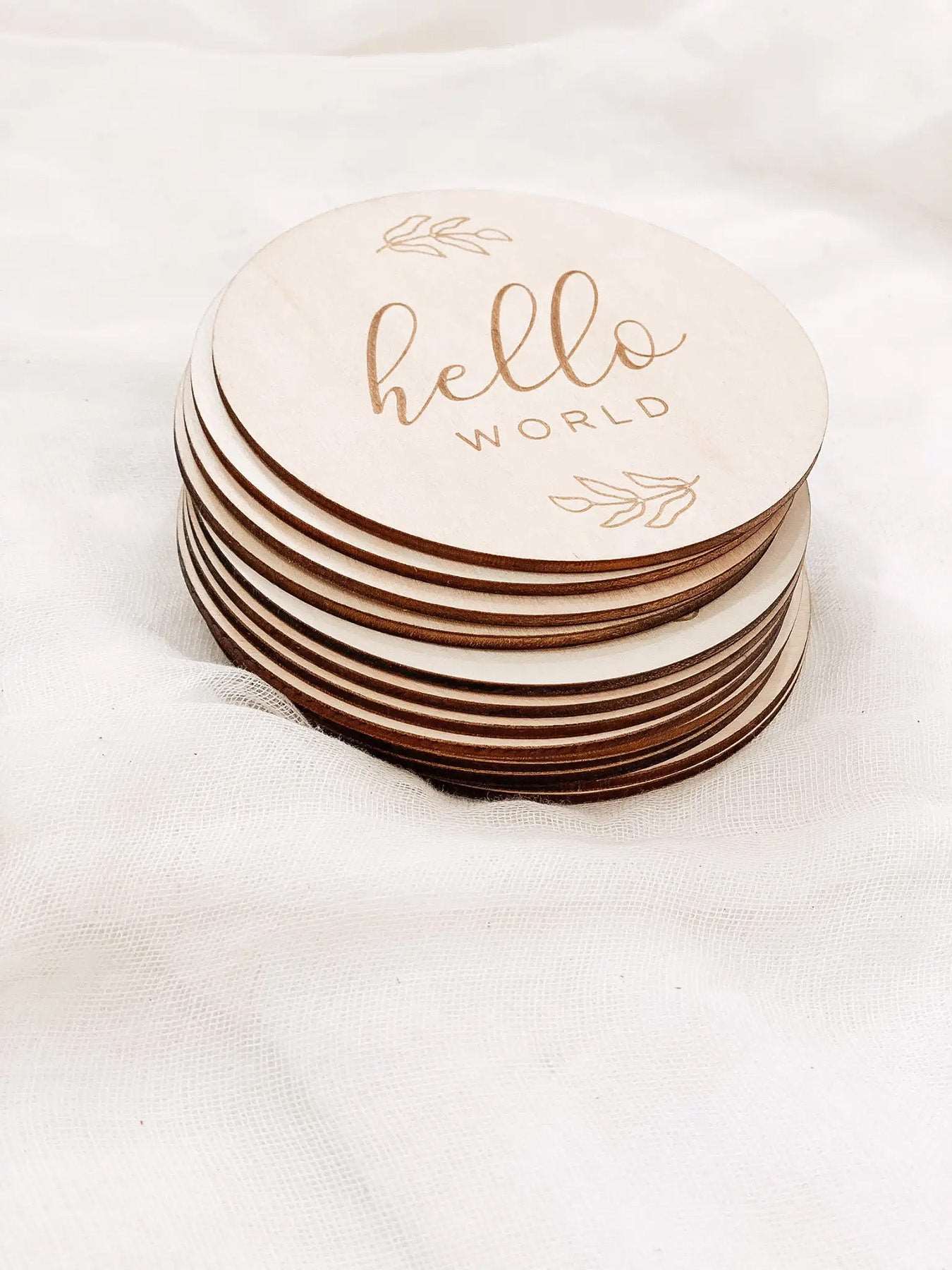 Baby Monthly Milestone Wooden Cards/Discs - Generosa Home & Living -  - 