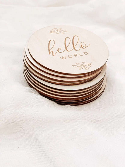Baby Monthly Milestone Wooden Cards/Discs - Generosa Home & Living -  - 
