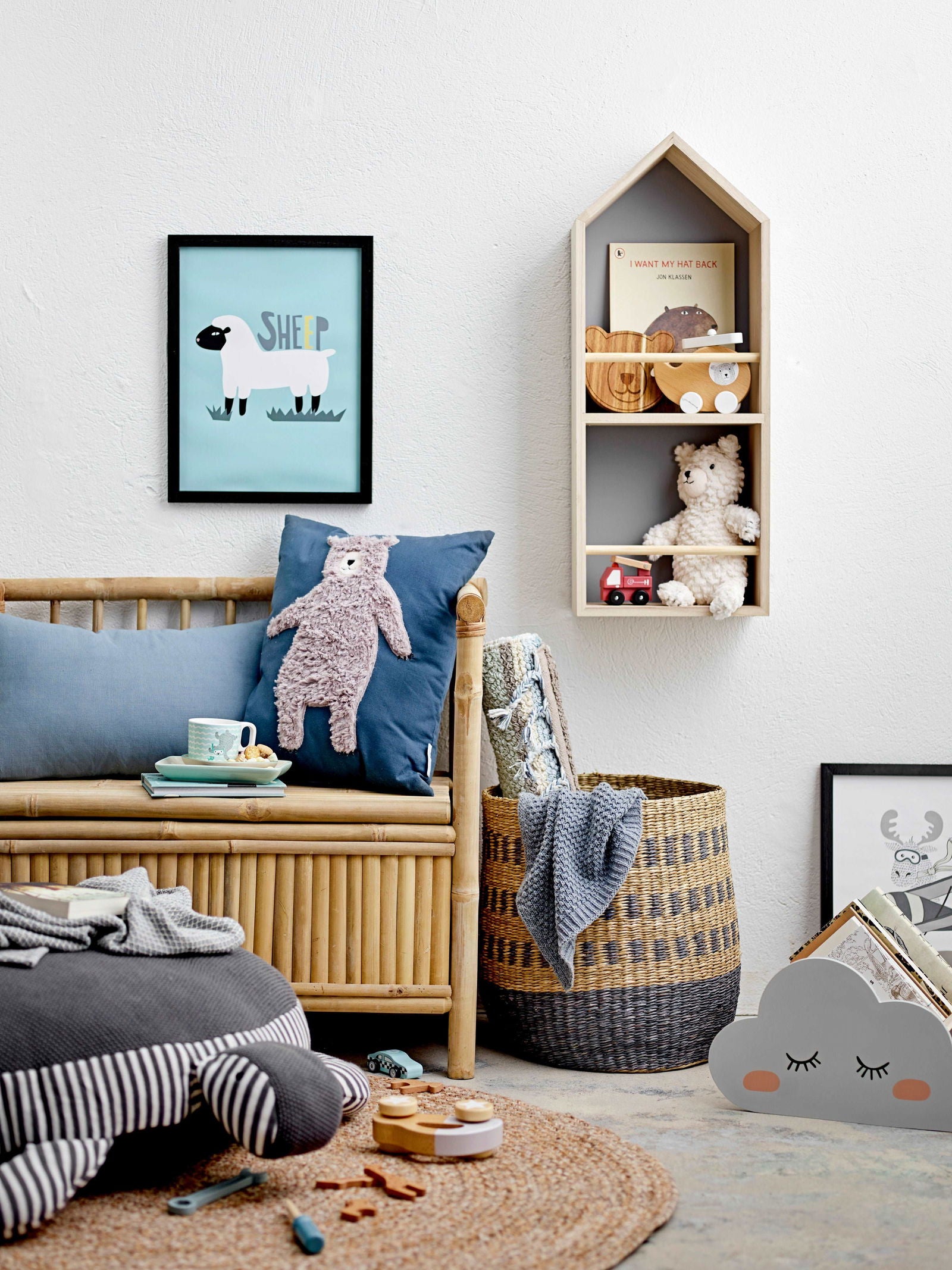 Blue Woven Cushion-L70cm - Generosa Home & Living -  - 