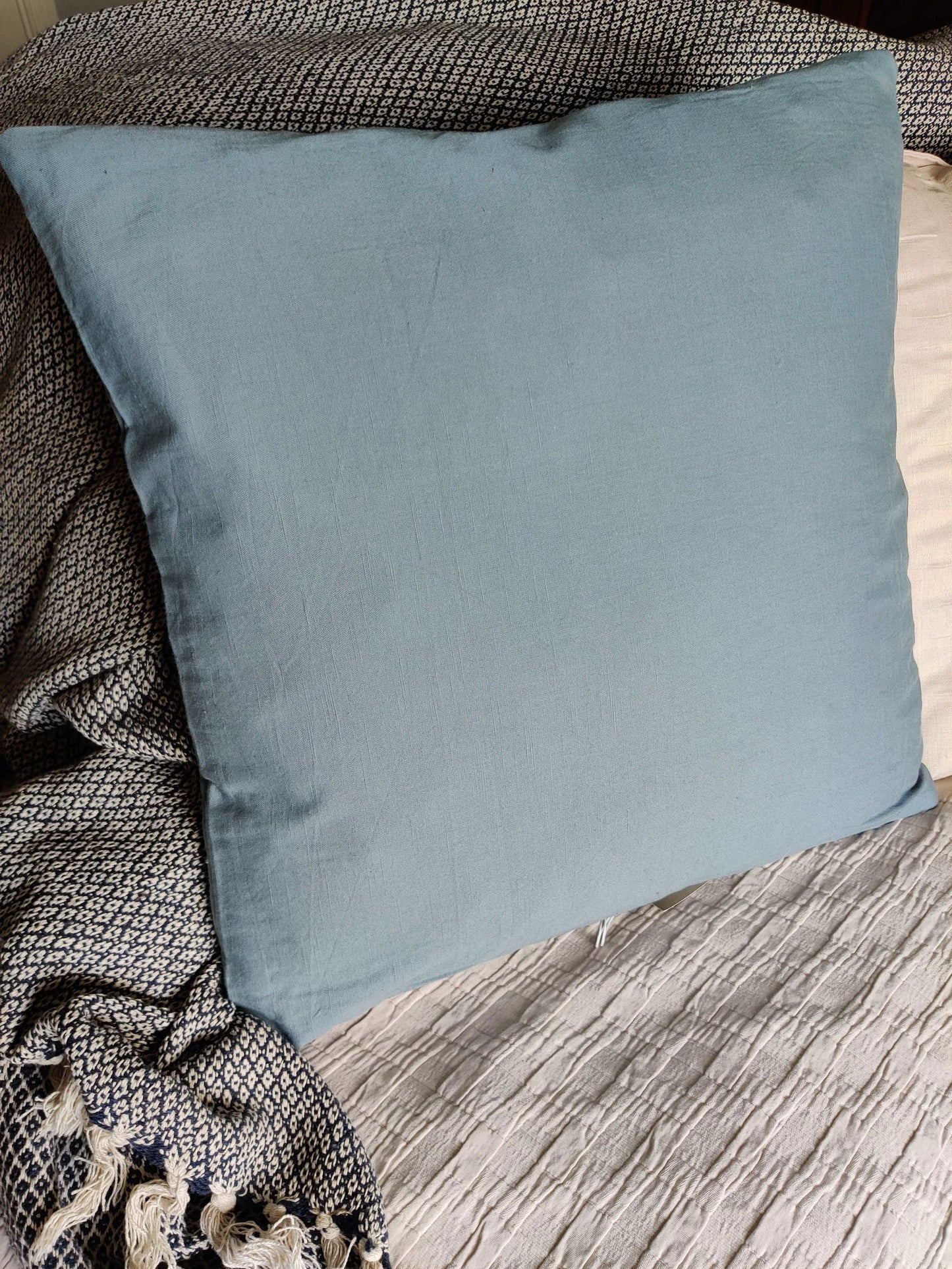Blue Woven Cushion - Generosa Home & Living -  - 