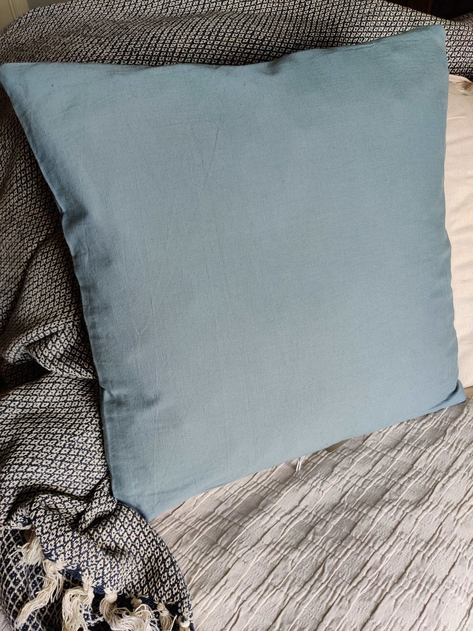 Blue Woven Cushion - Generosa Home & Living -  - 