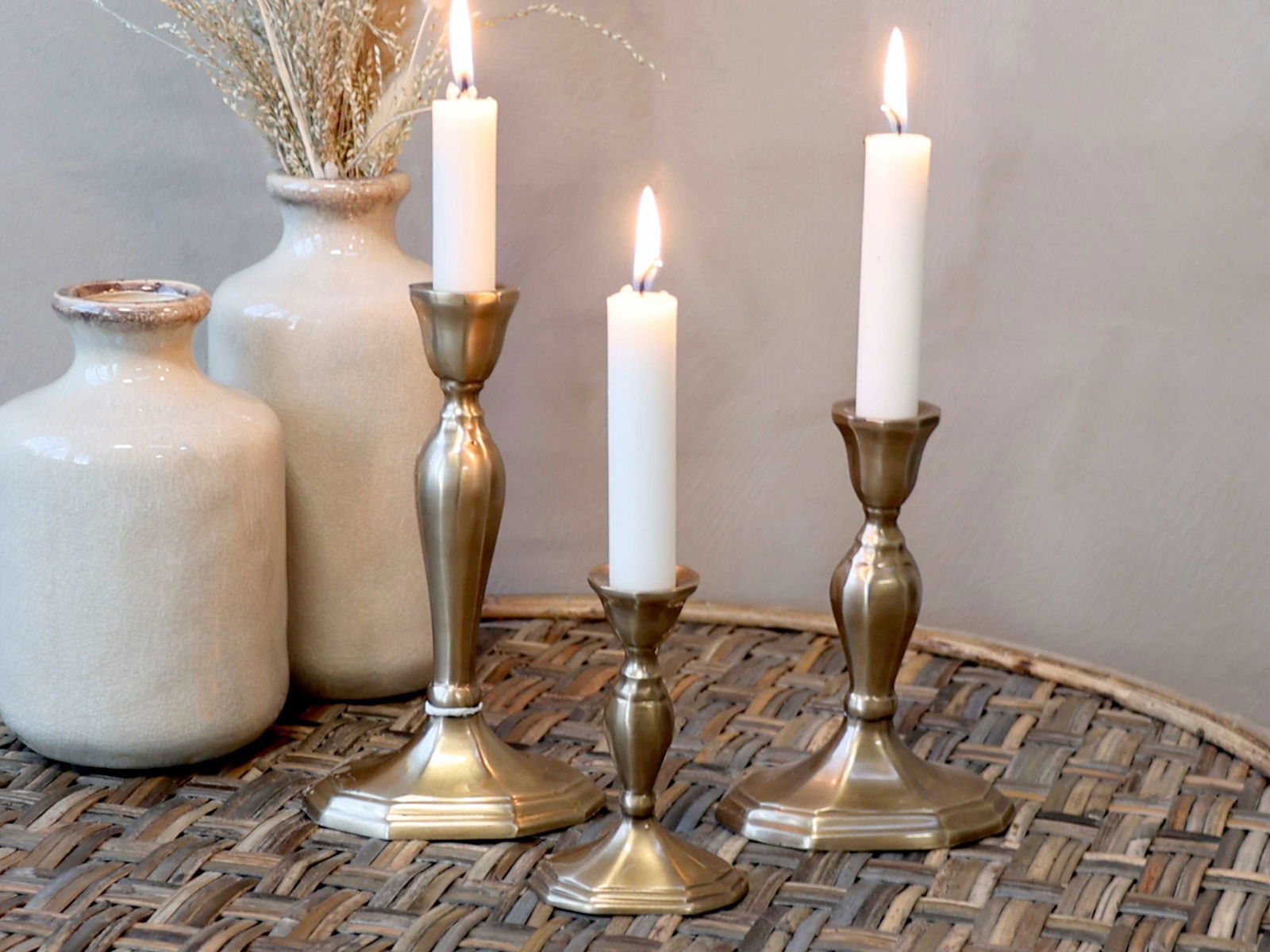 Brass Candlestick 15cm - Generosa Home & Living -  - 