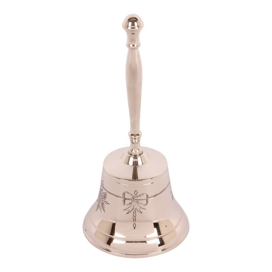 Brass Handbell with Ribbon/bow etching - Generosa Home & Living -  - 