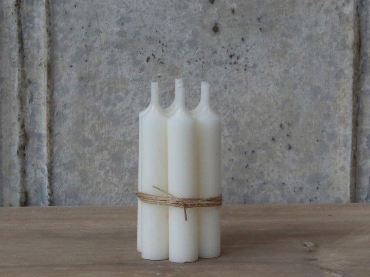 Bundle of 6 Short Dinner Candles- Mother of Pearl - Generosa Home & Living -  - 