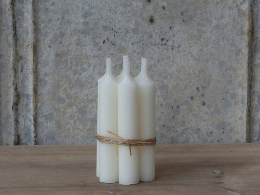 Bundle of 6 Short Dinner Candles- Mother of Pearl - Generosa Home & Living -  - 